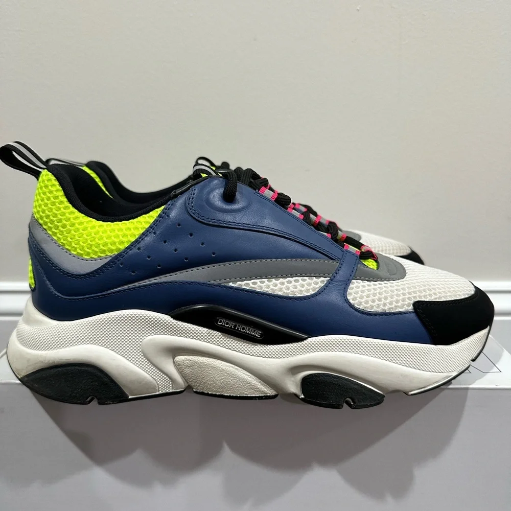 Dior x Kim Jones B22 Blue, Green & White Sneakers - Picture 4 of 10